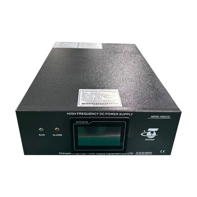 Rettificatore di elettroplatazione IGBT da 6V 100A con controllo HMI PLC con ondulazione bassa ≤ 3% 220V Input in 3 fasi